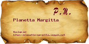 Planetta Margitta névjegykártya